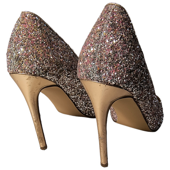 Steve Madden Glitter Pumps Women's size 9M Multicolor with Gold 4.5 Heel Shoes - Picture 8 of 13